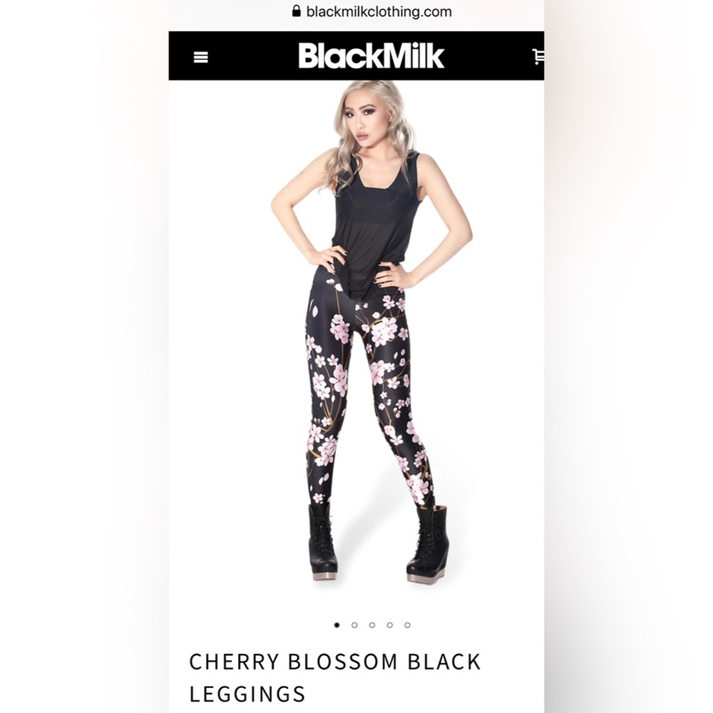 Blackmilk clothing Cherry Blossom Leggings
